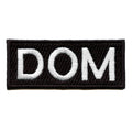 Dom Tag Box Logo Patch Dominant Role Preference Embroidered Iron On 