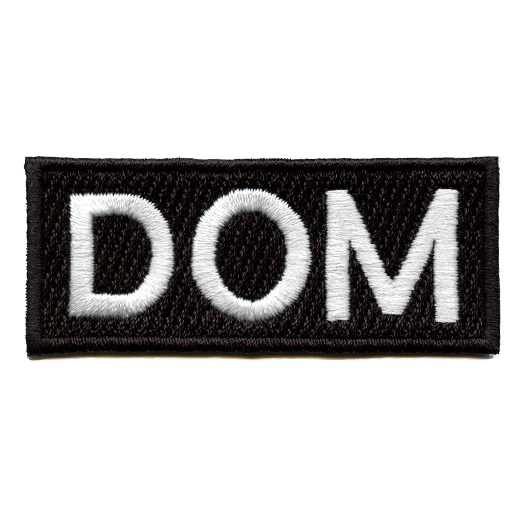 Dom Tag Box Logo Patch Dominant Role Preference Embroidered Iron On 