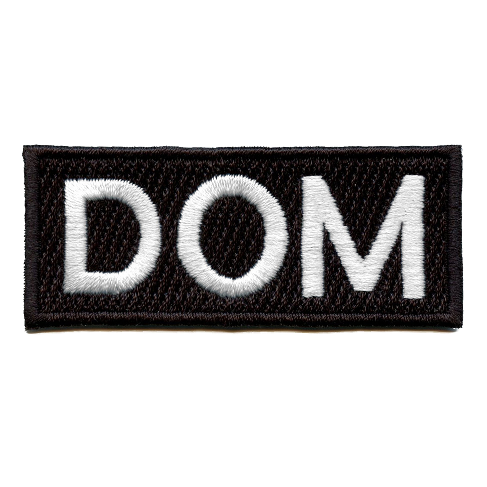 Dom Tag Box Logo Patch Dominant Role Preference Embroidered Iron On 