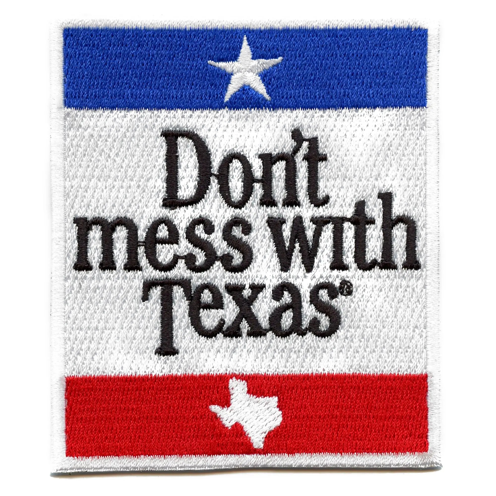 Don't Mess With Texas Box Logo Iron On Embroidered Patch