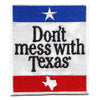 Don't Mess With Texas Box Logo Iron On Embroidered Patch 