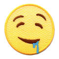 Drooling Emoji Iron On Embroidered Patch
