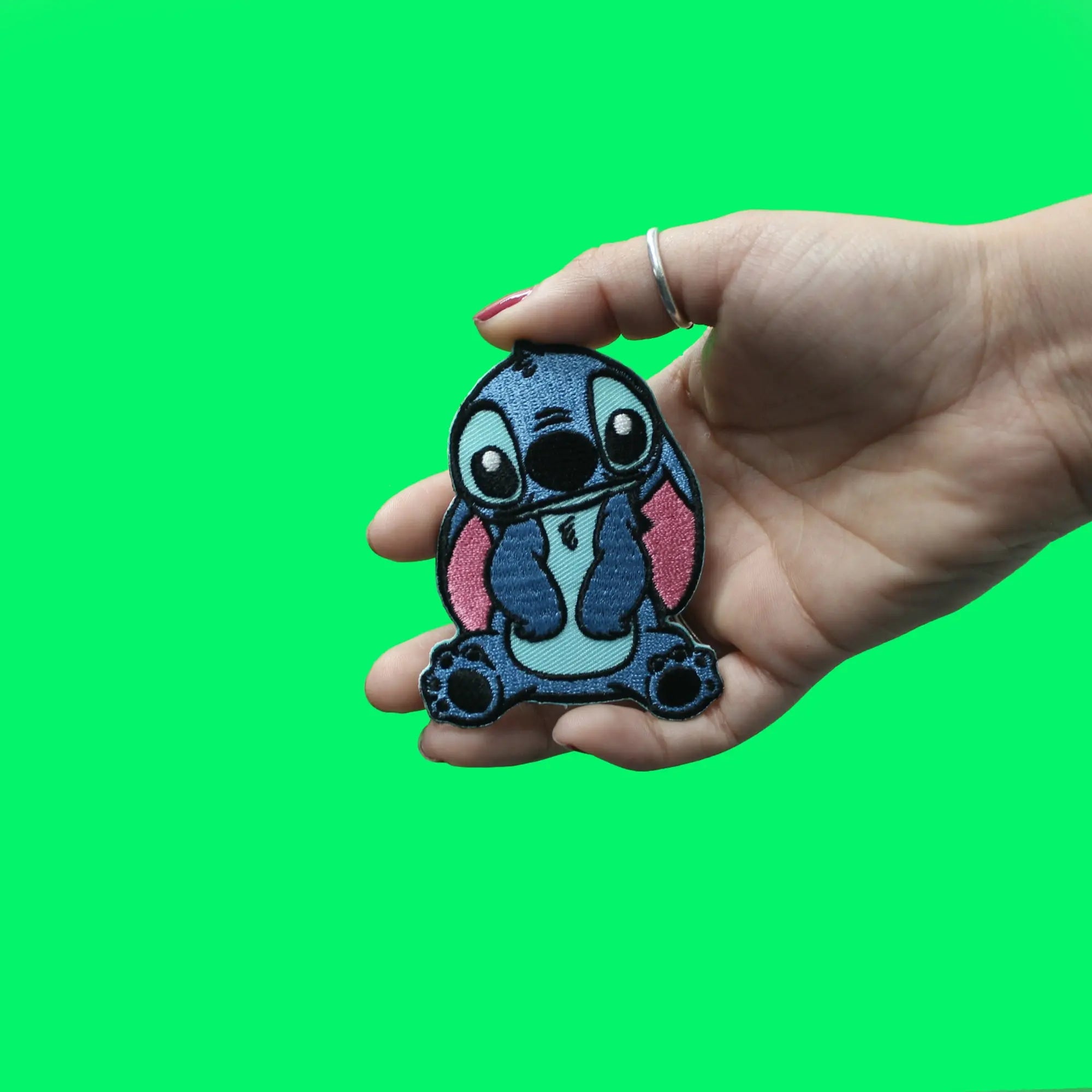 Lilo And Stitch Sitting Full Body Embroidered Iron On Patch 