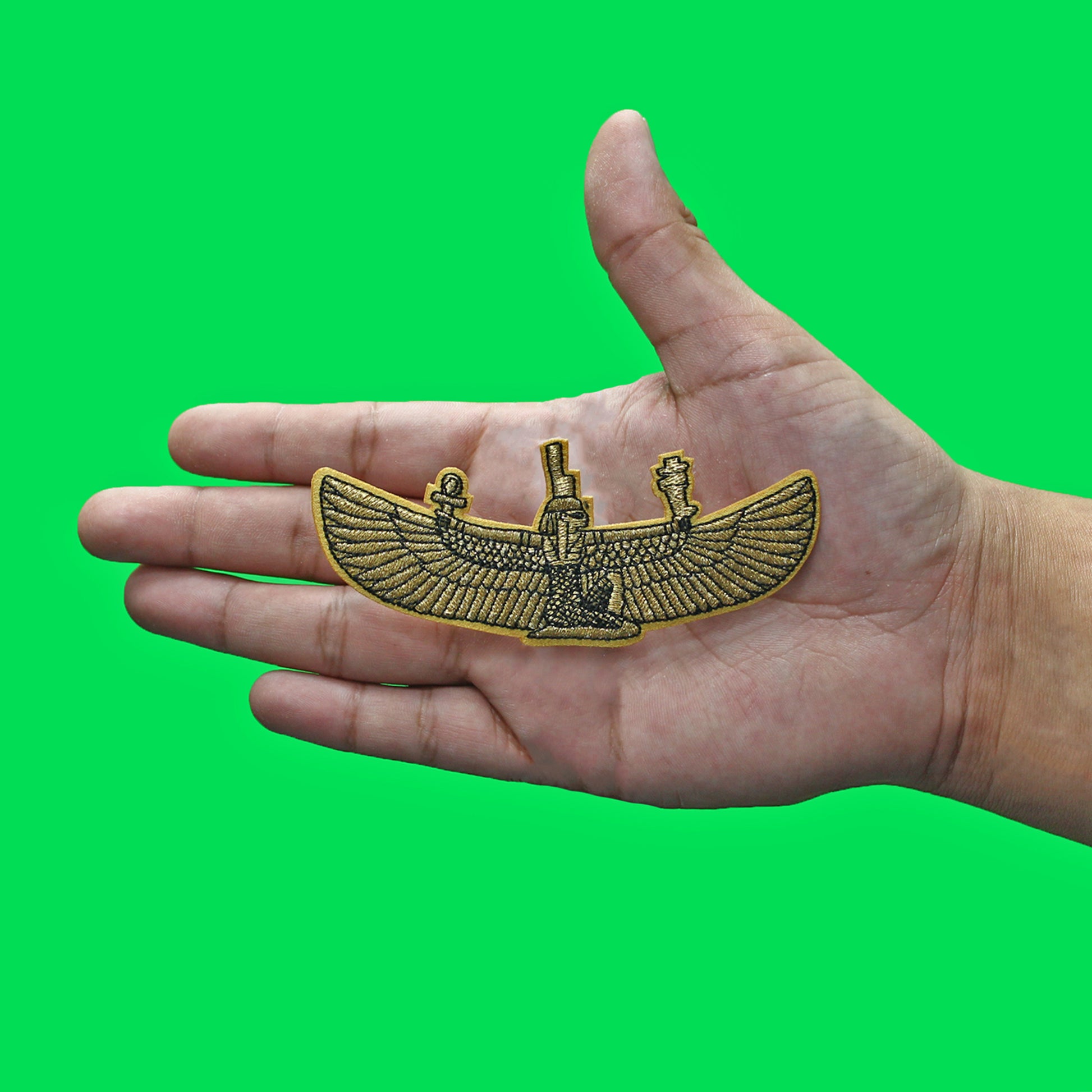 Egyptian Winged Goddess Isis Patch Fertility Mythology Legend Embroidered Iron On