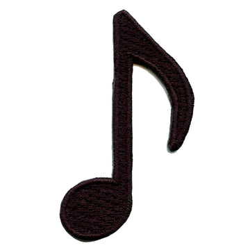 Eighth Music Note Embroidered Iron On Patch 