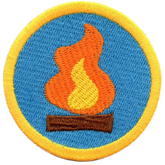 Fire Starting Wilderness Scouts Merit Badge Iron on Patch 