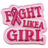 Girl Power Breast Cancer Patch Embroidered Iron On 