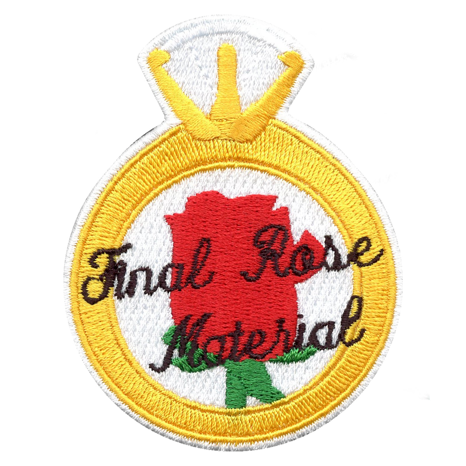 Diamond Ring "Final Rose Material" Embroidered Iron On Patch
