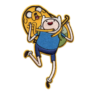 Adventure Time Finn And Jake Piggyback Patch Cartoon Network Animation Embroidered Iron On 
