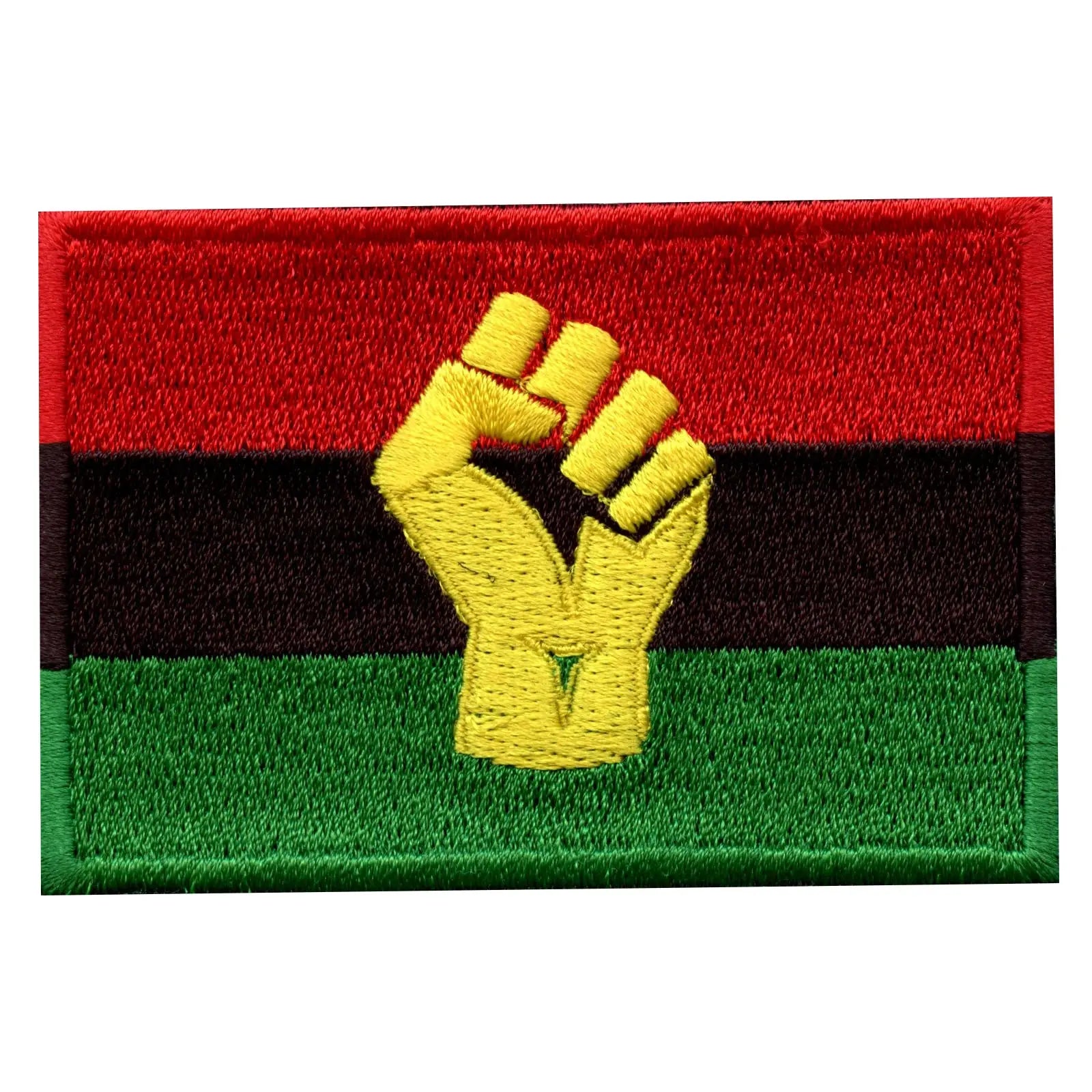 Pan-African Flag With Fist Embroidered Iron On Patch 