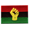 Pan-African Flag With Fist Embroidered Iron On Patch