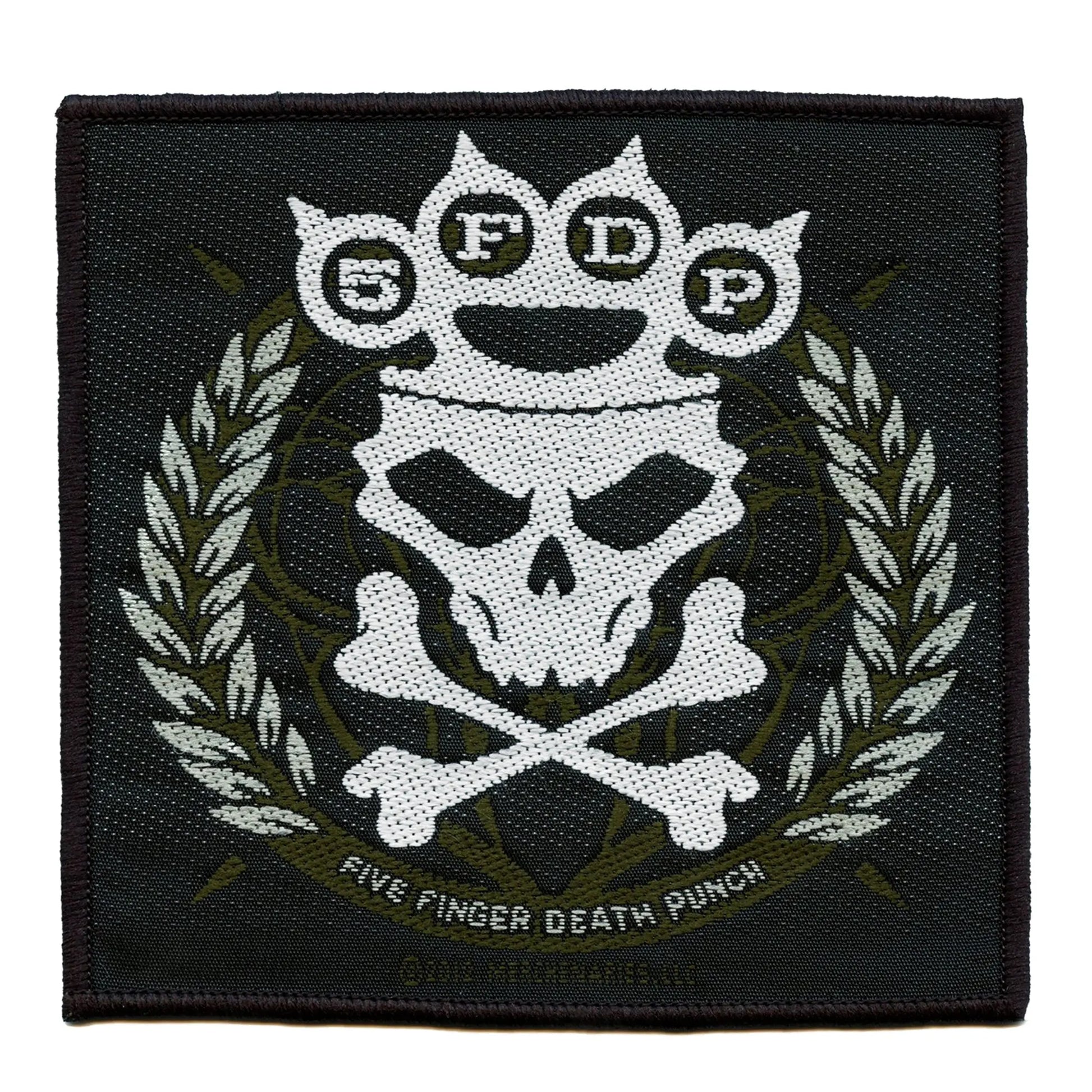 Five Finger Death Punch Patch Knuckles Crown Woven Sew On 