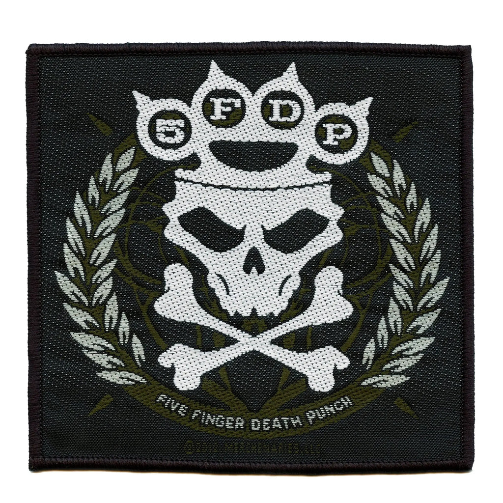 Five Finger Death Punch Patch Knuckles Crown Woven Sew On 