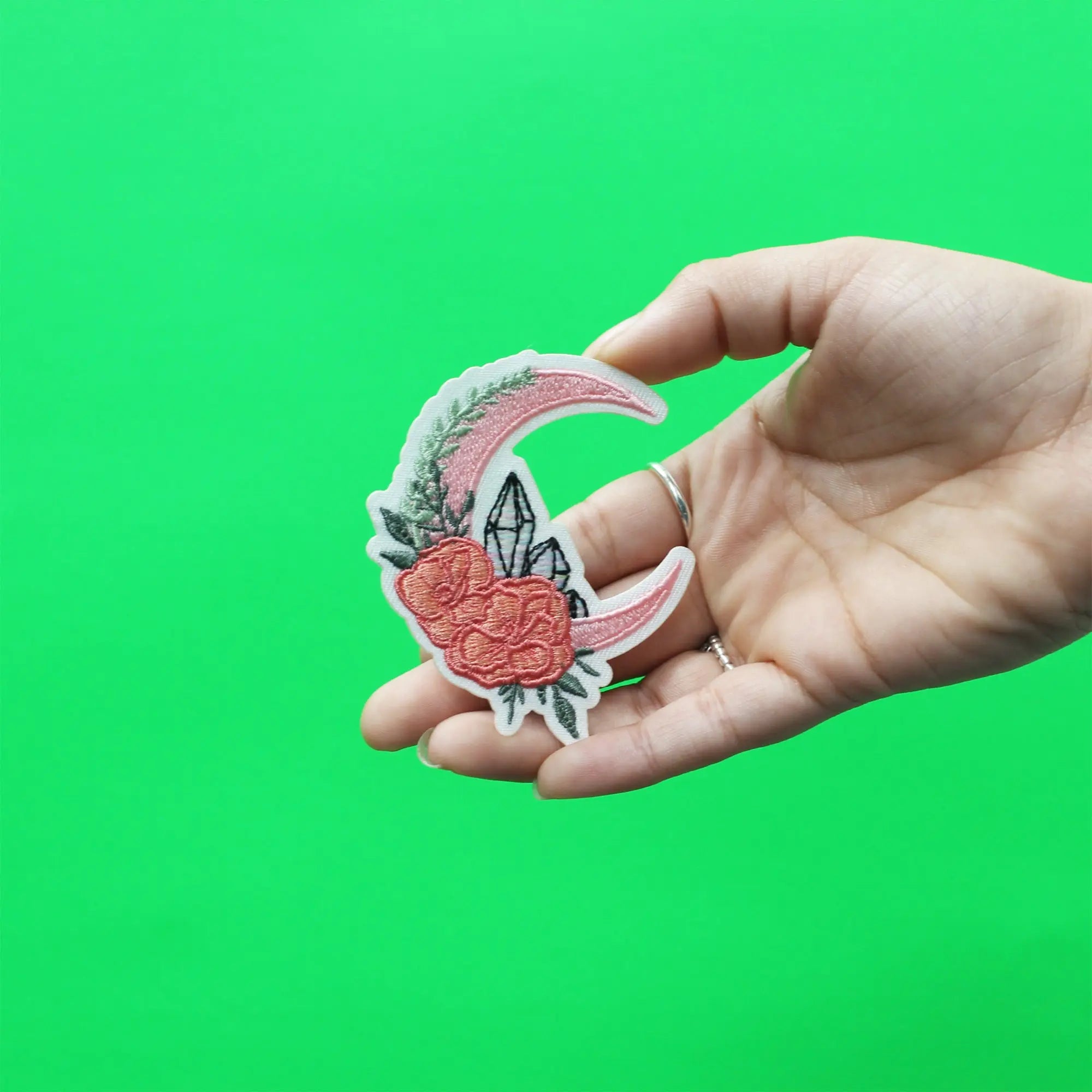 Floral Moon Crystal EXCLUSIVE Embroidered Iron On 