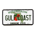 Florida State License Plate Patch Gulf Coast Sunshine Embroidered Iron On 