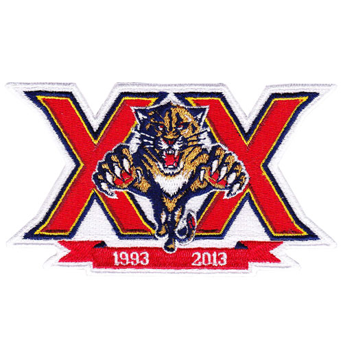2013 Florida Panthers Team 20th Anniversary Season Logo Jersey Patch 