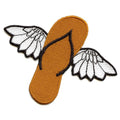 Flying Chancla (Sandal) Embroidered Iron On Patch