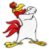 Official Foghorn Leghorn Rooster Arms Crossed Embroidered Iron On Patch 