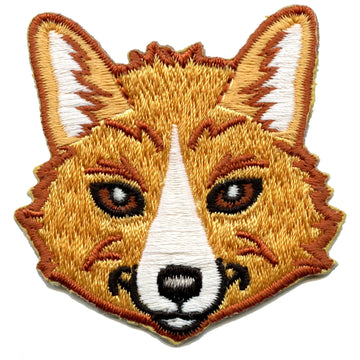 Fox Head Iron On Embroidered Patch 