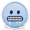 Freezing Cold Icy Emoji Iron On Embroidered Patch 