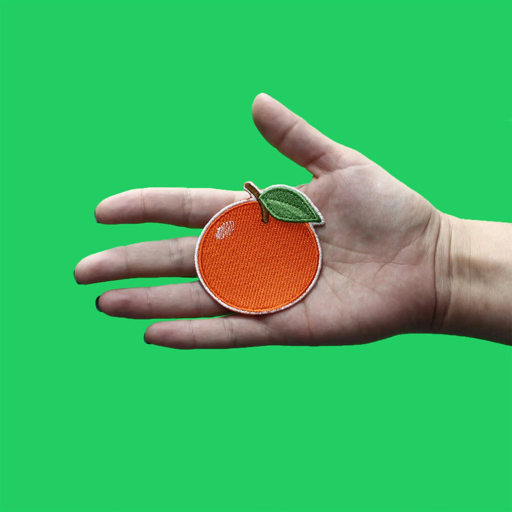 Freshly Picked Orange Fruit Patch Citrus Juice Florida Embroidered Iron On