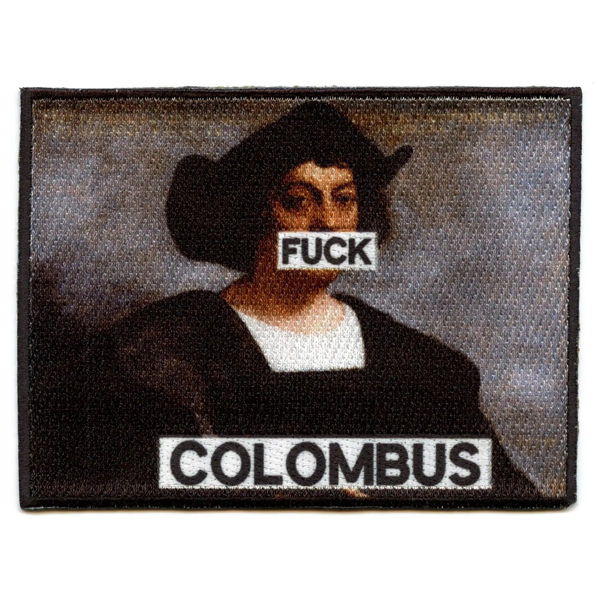 F**k Chris Columbus Patch Native Cultural Awareness Embroidered Iron On
