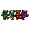 Grateful Dead Dancing Bears Patch Mini Iconic Embroidered Iron On 