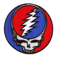 Grateful Dead Steal Your Face Patch Iconic Skull Round Embroidered Iron On - Medium