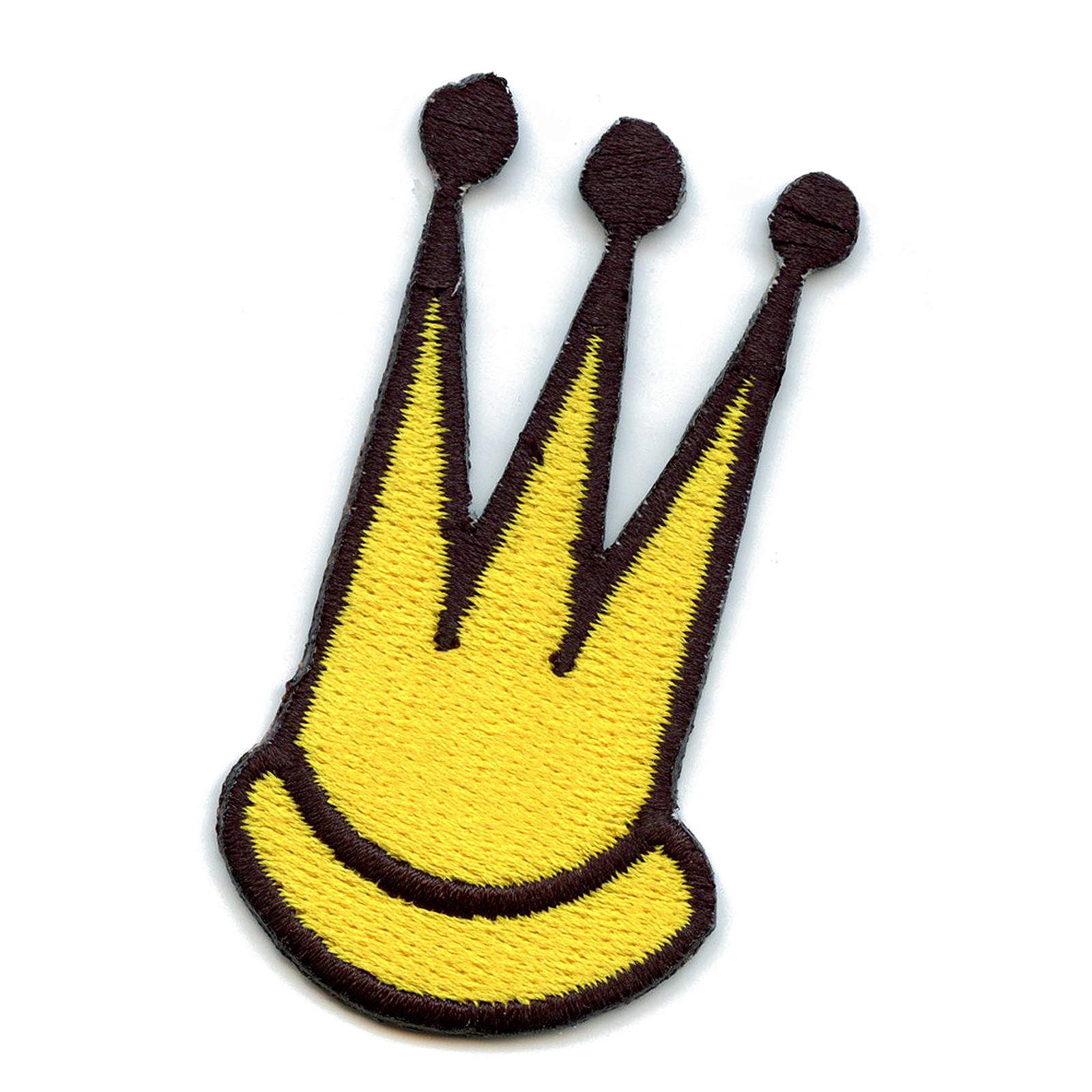 3 Points Gold Crown Patch Embroidered Iron On 
