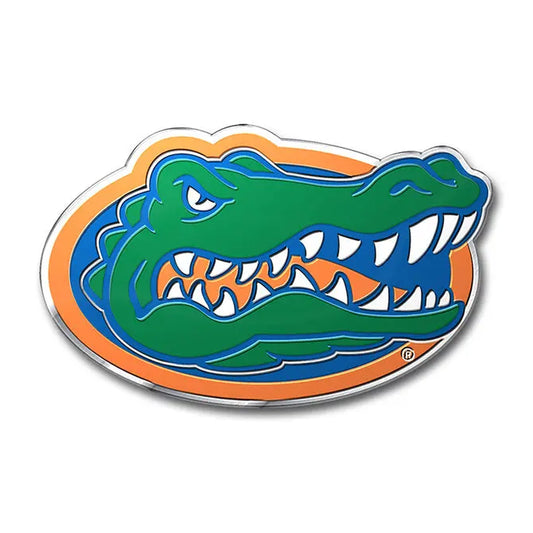 Florida Gators Colored Aluminum Car Auto Emblem 