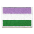 Genderqueer Pride Flag Patch LGBTQ+ Embroidered Iron On
