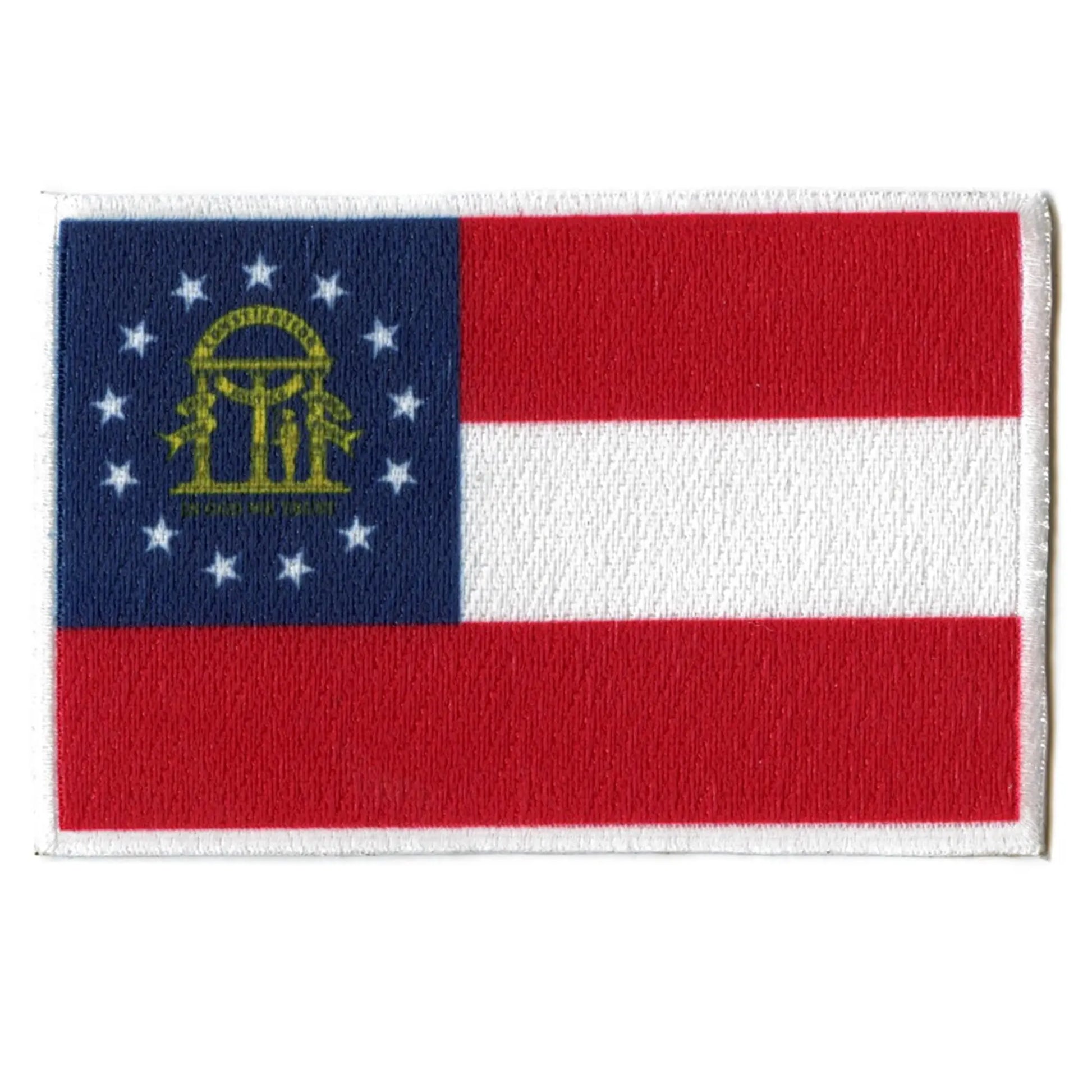 Georgia State Flag Sublimated Patch Embroidered Iron On 
