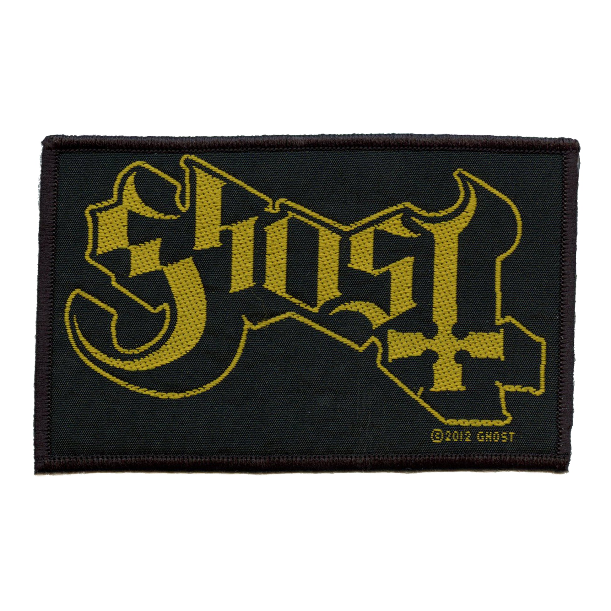 Ghost Yellow Logo Patch Rock Band Woven Iron On