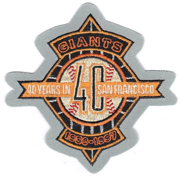 1997 San Francisco Giants 40th Anniversary Jersey Patch (40 Years in San Francisco) 