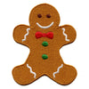 Gingerbread Man Cookie Embroidered Iron On Patch 