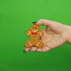 Gingerbread Man Cookie Embroidered Iron On Patch 