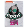 Invader Zim Gir's "Doom" Embroidered Iron On Patch 