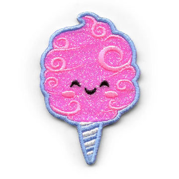 Kawaii Glitter Cotton Candy Patch Happy Cute Food Embroidered Iron On