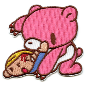 Gloomy Bear Pitty & Gloomy Patch Fighting Naughty Grizzly Embroidered Iron On 