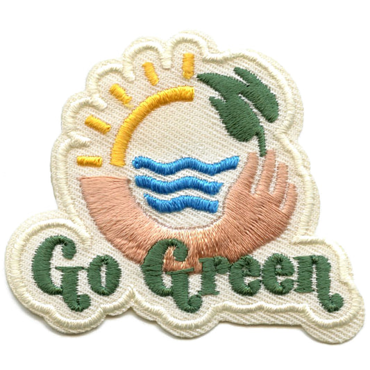 Go Green with Hand Patch Embroidered Iron On 