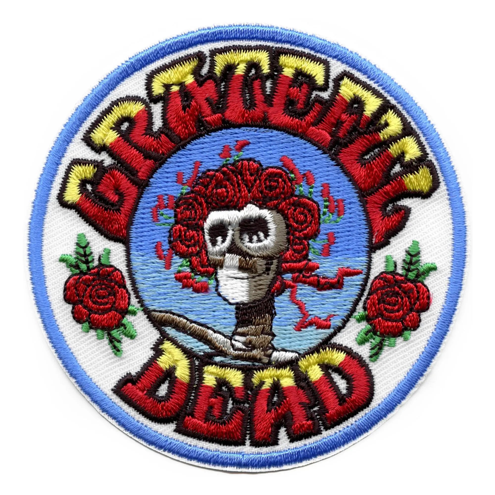 Grateful Dead Patch Skull Rose Logo Embroidered Iron On