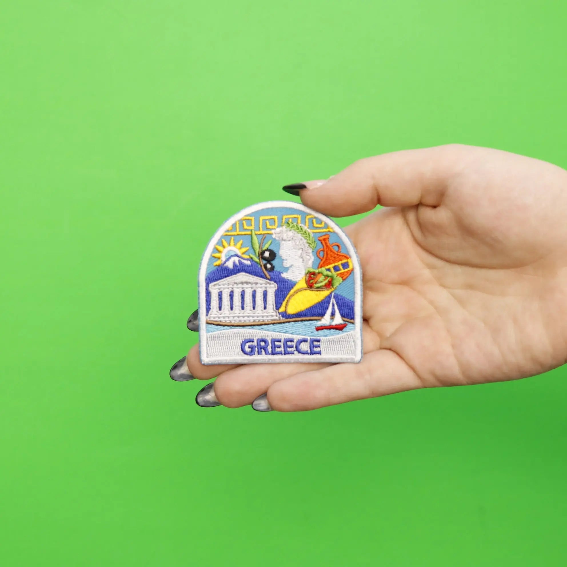 Greece Travel Embroidered Iron On Patch