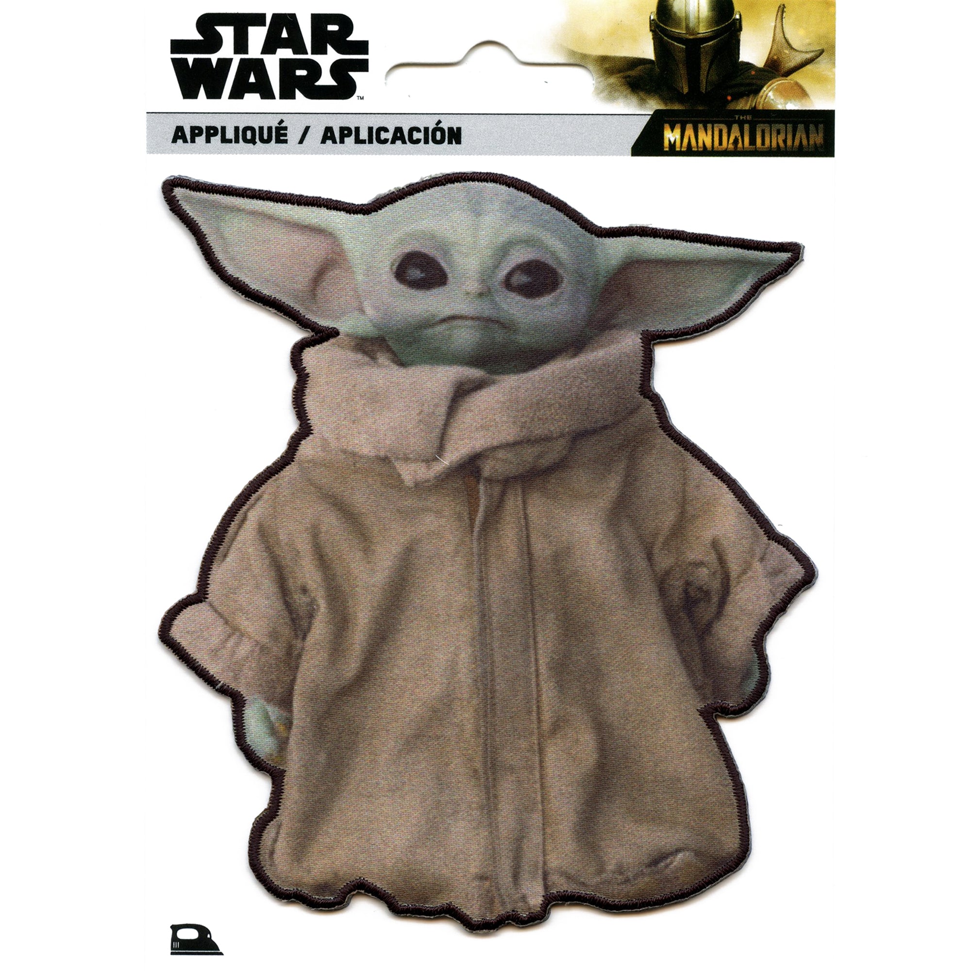 Official Star Wars The Mandalorian Patch Grogu Full Body Embroidered Iron On 