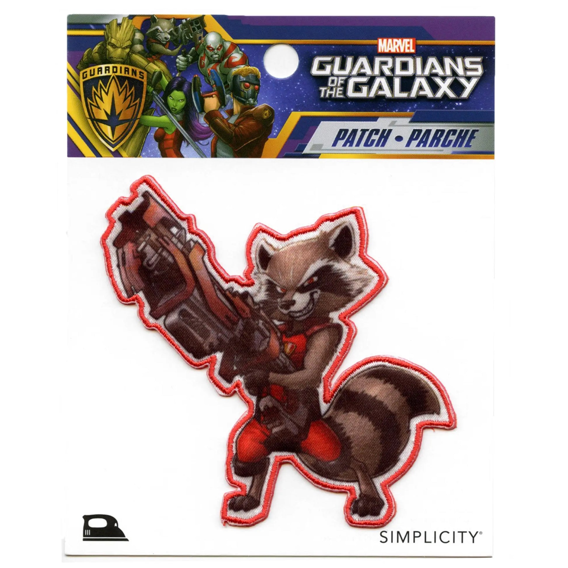 Guardians of the Galaxy Rocket Patch Marvel Fighting Racoon Embroidered Iron On