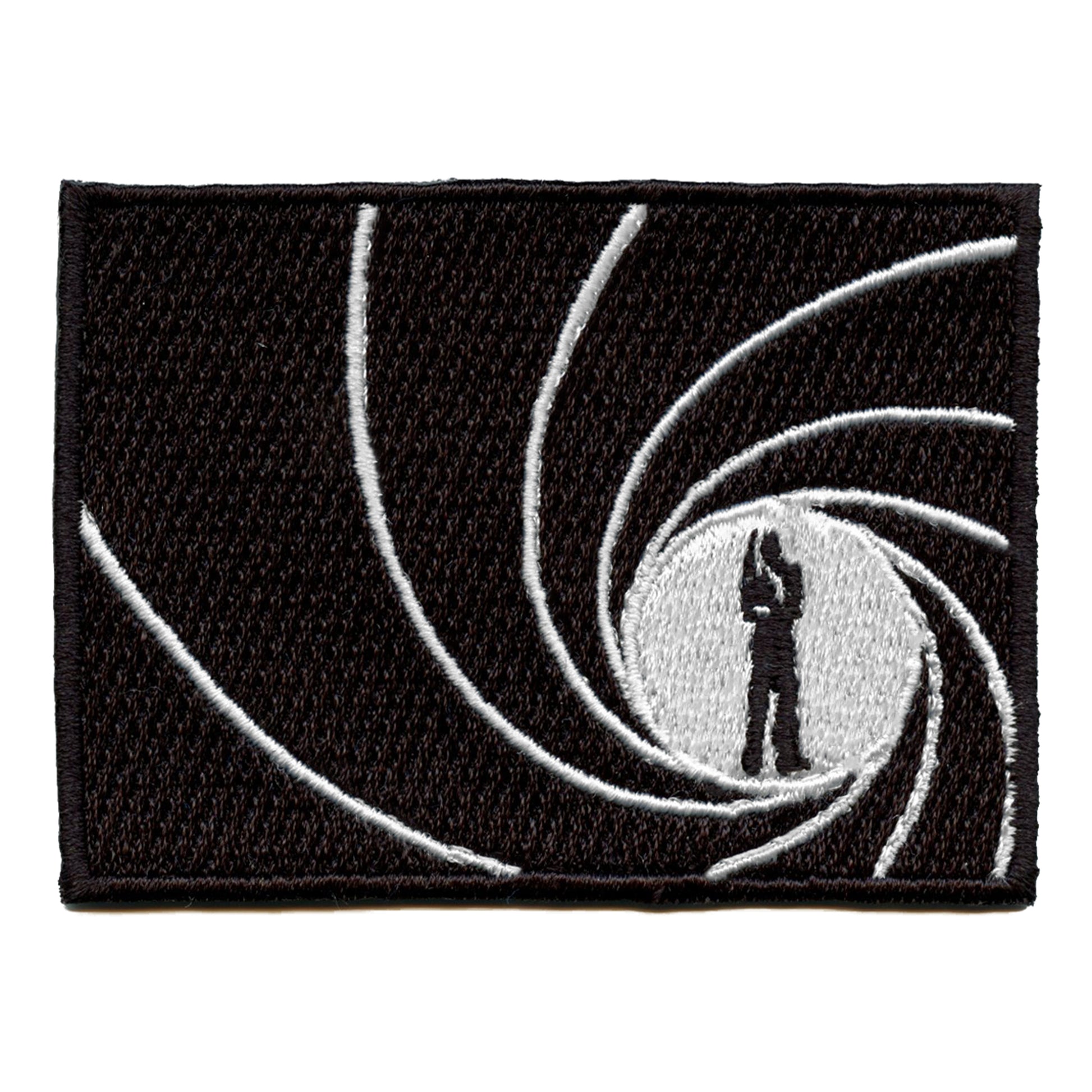Gun Barrel Super Spy Patch Iconic Movie Image Embroidered Iron On