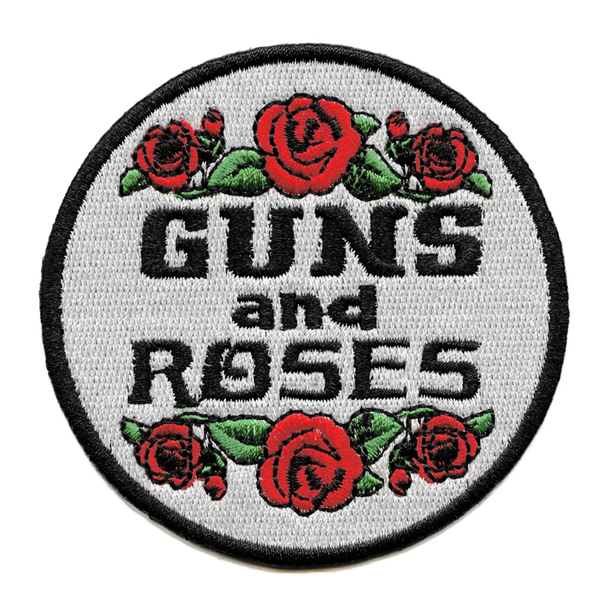 Guns N' Roses Floral Patch Rock Band Round Embroidered Iron On