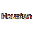 Houston Texas Large Iconic Collage Bumper Sticker 