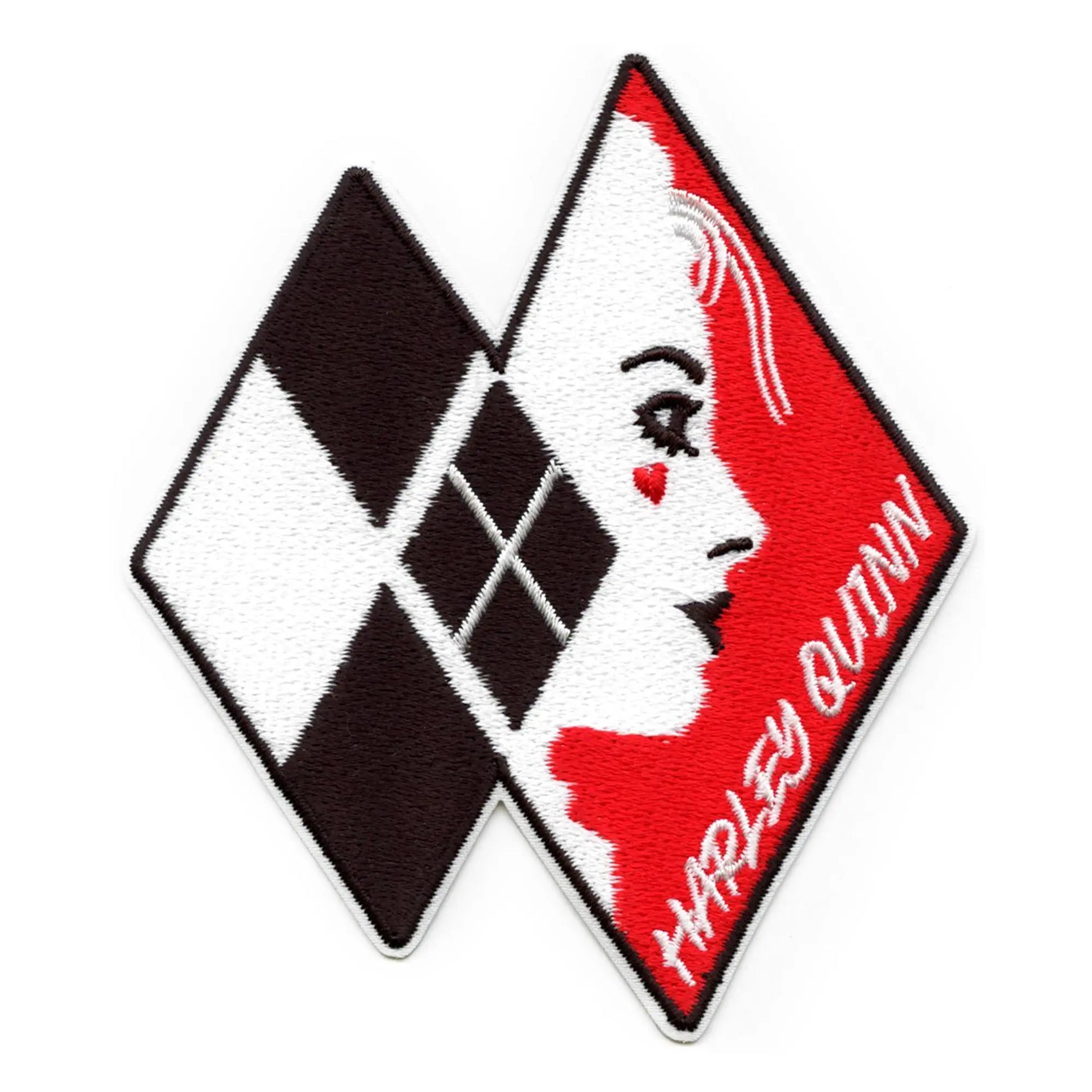 Harley Quinn Patch Diamond Portrait Name Embroidered Iron On