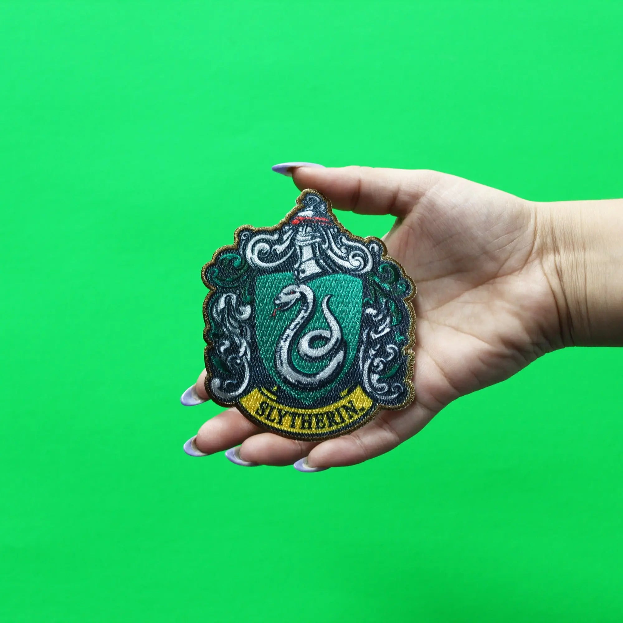 Harry Potter Slytherin Crest Sublimated Embroidered Iron On Patch