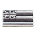 Hawaii State Flag Patch Grayscale Embroidered Iron On